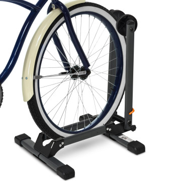 Suporte dobrável e portátil para bicicleta com almofadas de proteção na base Adequado para rodas com menos de 5,5 cm de largura 39x35x45,5 cm Preto