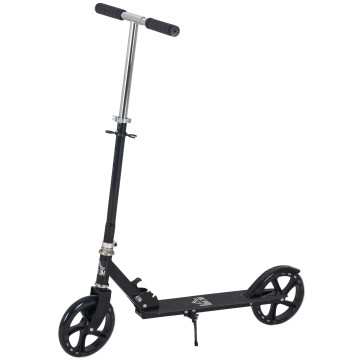 Trotinete Dobrável para Crianças de 7 a 14 Anos Trotinete Infantil com Guiador Ajustável em 4 Níveis e Travão 88x37x75-100cm Preto
