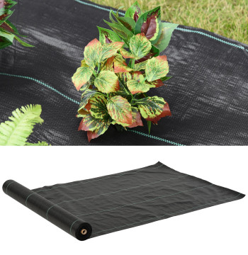 Malha Geotêxtil 1x50 m Malla de Jardín Contra Ervas Daninhas 100 g / m2 Rolo de Malha Preto