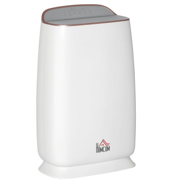 Filtro purificatore dell'aria HEPA di 3 coperture CADR 220 m3/h fino a 28 m3 purificatore dell'aria con LED 4 velocità dello schermo Modalità notte timer e Silent 30x17x53cm Bianco
