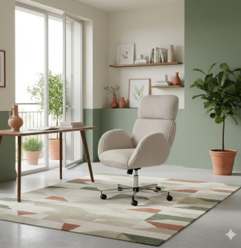 Sedia Ufficio Essenza Velluto Grigio Ergonomica Altezza Regolabile