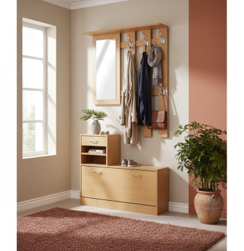 Essenza Mobile Ingresso 3 in 1 - Appendiabiti Scarpiera 90cm