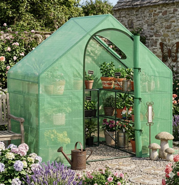 Essenza Invernadero Jardín 180x100x168cm Verde Estructura Acero PE