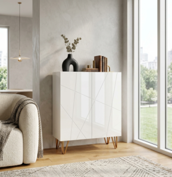 Essenza Sapateira Branca 15-20 Pares 72x31.5x95cm Melamina Madeira