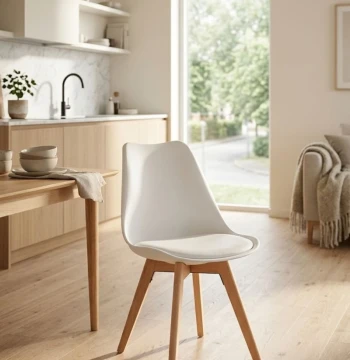 Cadeira Synk Basic - Design Nórdico Confortável para Sala de Jantar