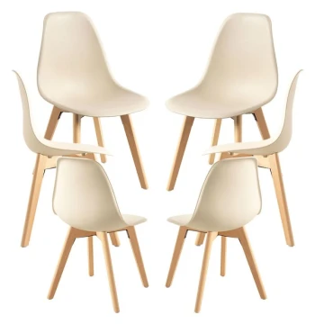 Pack 6 Cadeiras Kelen – Design Nórdico e Conforto