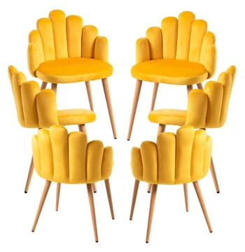 Pack 6 Cadeiras Hand Veludo – Elegância e Conforto para Sala de Jantar