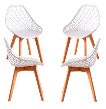 Pack 4 Cadeiras Deli - Design Moderno para Sala de Jantar