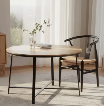 Table à Manger Banis 120x120 cm – Design Nordique
