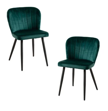 Pack 2 Cadeiras Luk Veludo – Design Nórdico e Conforto
