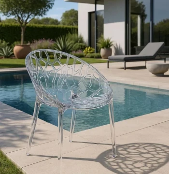 Sedia Nido Trasparente - Elegante e Versatile per Interno ed Esterno