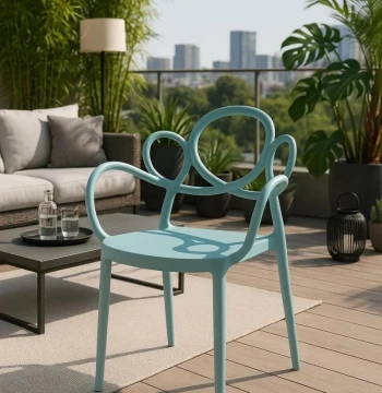 Sedia Sky con Braccioli - Design Nordico per Giardino