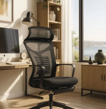 Cadeira de Escritório Lorka – Design Nórdico e Conforto Profissional