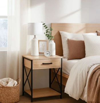 Comodino Lesly con cassetto – design funzionale
