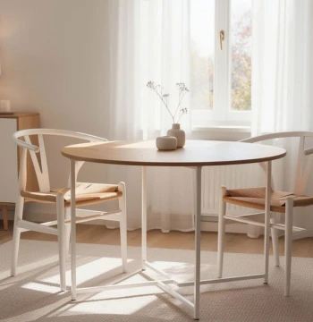 Table à Manger Iven 120 cm – Design Nordique Moderne