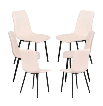 Pack 6 Cadeiras Guri – Design Nórdico para Sala de Jantar