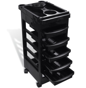 Carrito almacenamiento para salón negro