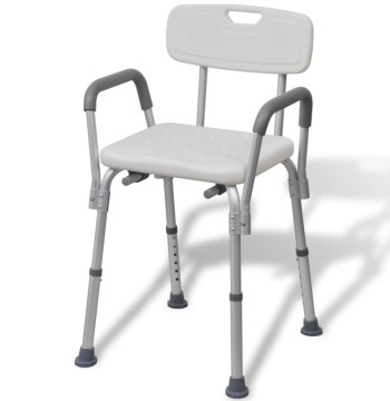 Silla ducha aluminio blanco
