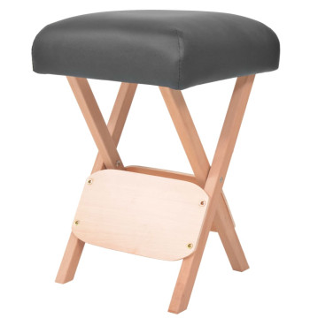 Banco masaje plegable asiento con 12 cm de espesor negro