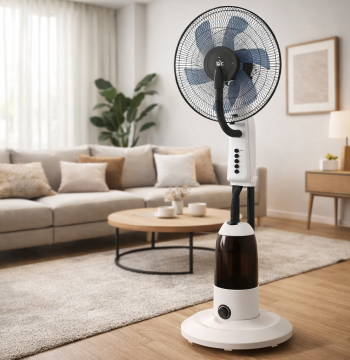 Essenza Ventilateur Tour Humidificateur 90W Oscillant Brumisateur 2.8L