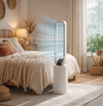 Essenza Climatiseur Évaporatif 3en1 90W Silencieux 36dB Tour Portable