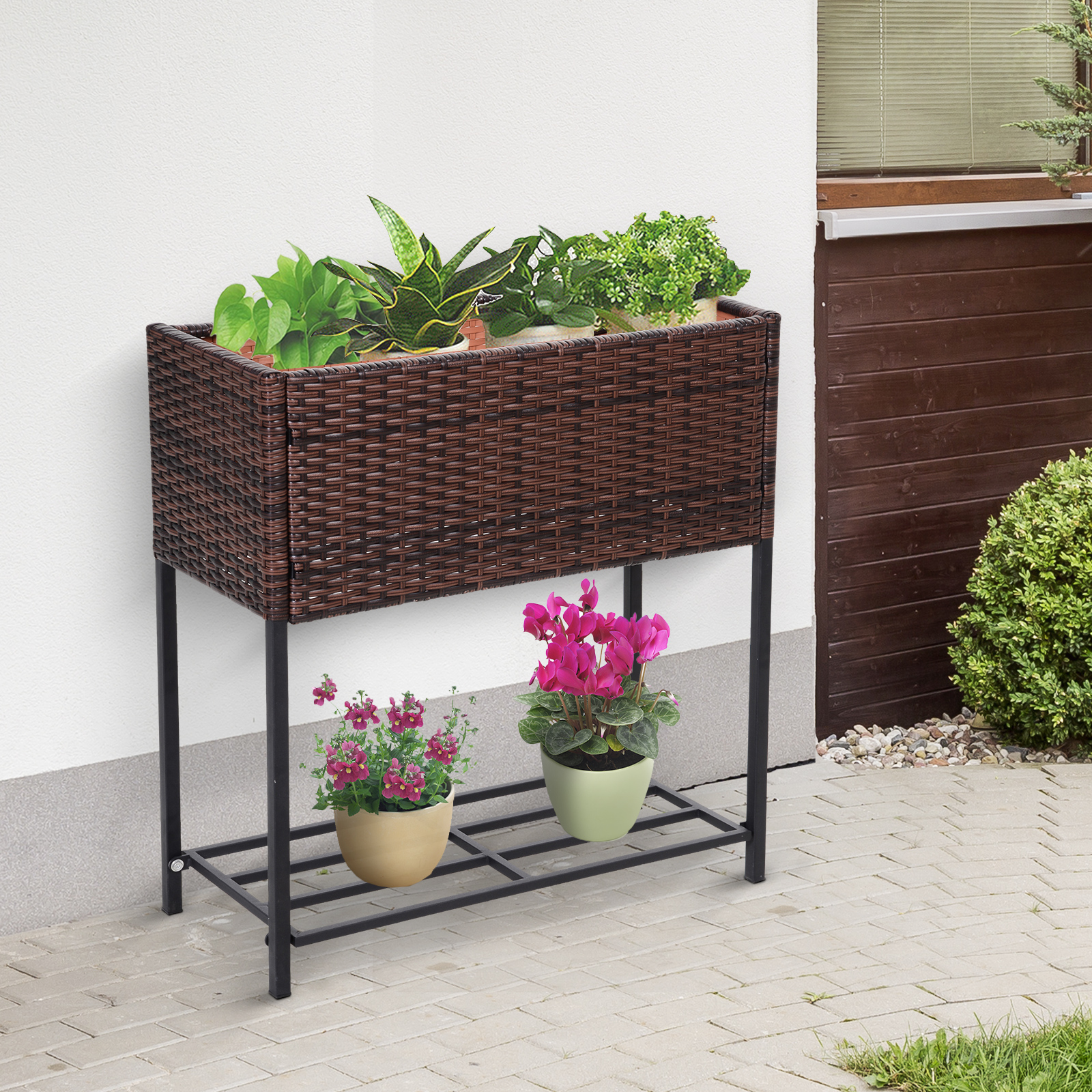 Suporte para Vasos de Plantas Exterior para Horta Verti