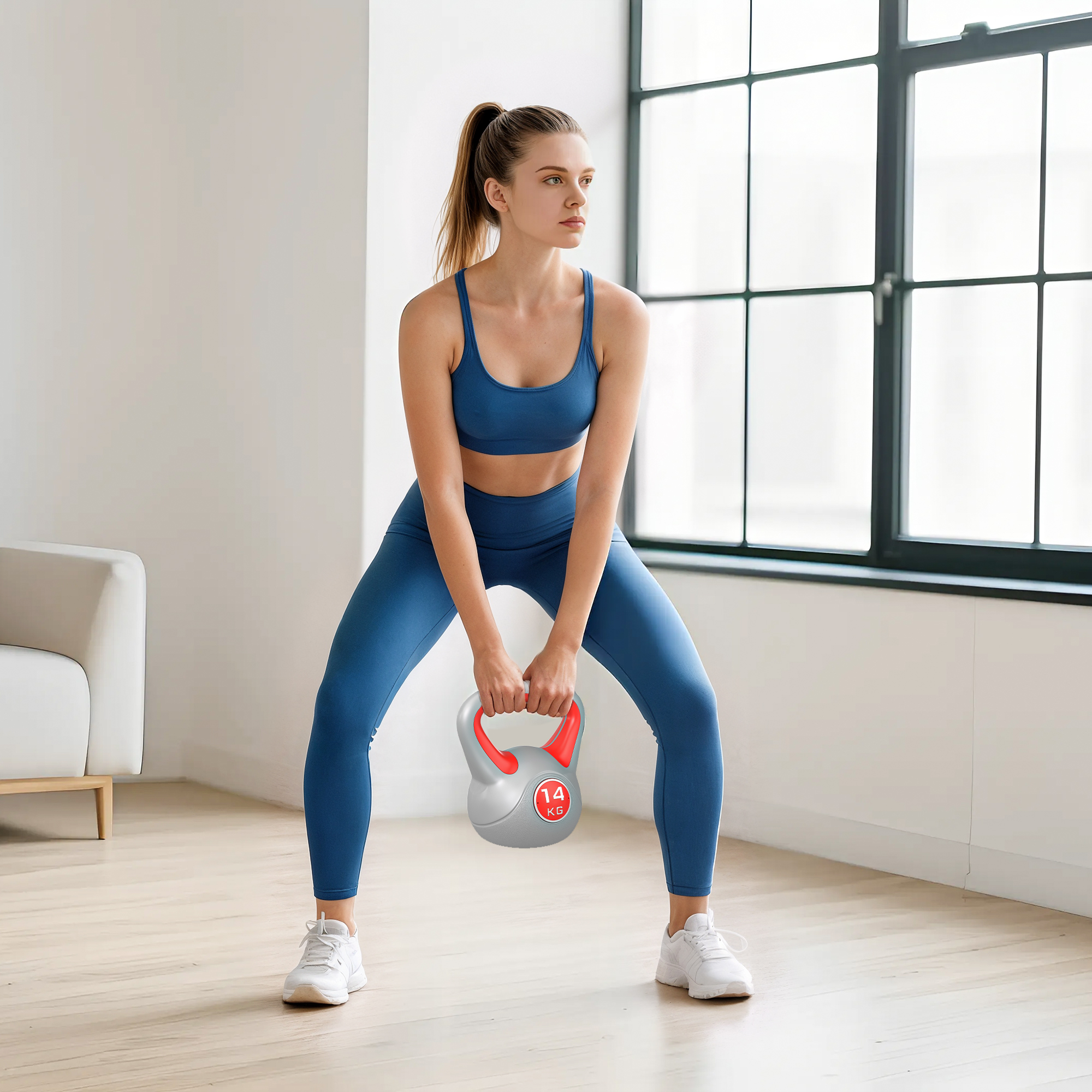 Kettlebell 14 kg Peso Russo com Revestimento de PU e En