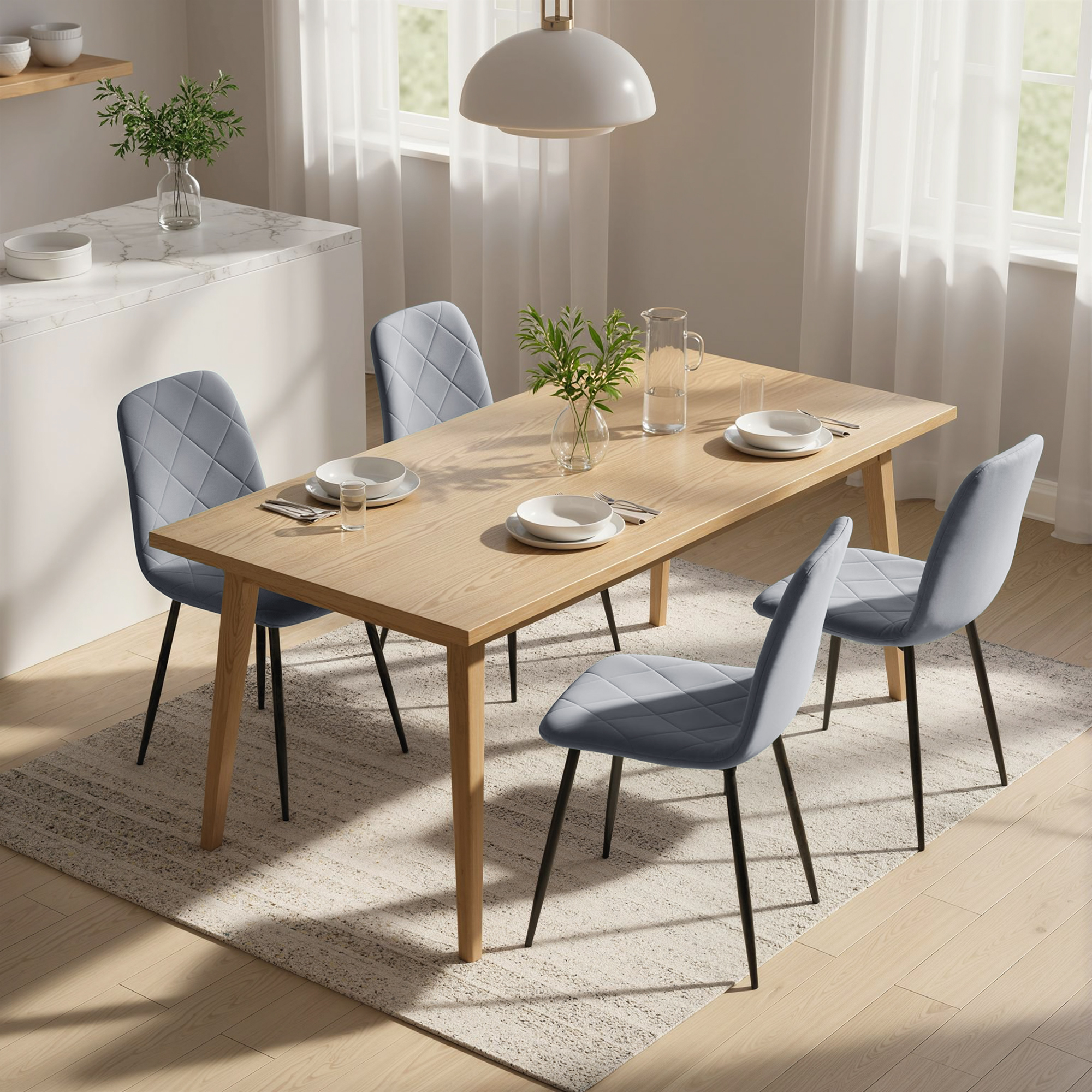 Conjunto de 4 Cadeiras de Jantar Modernas Cadeiras de C