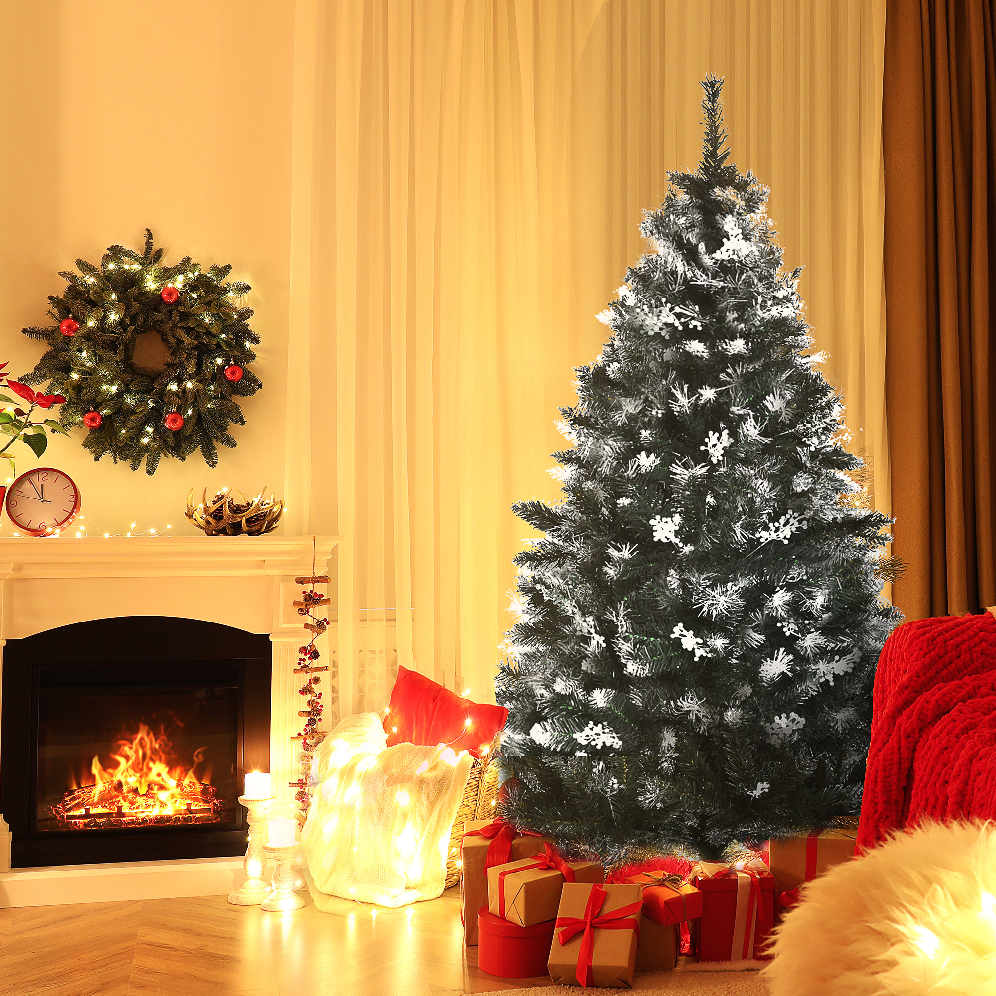 Árvore de Natal 150 cm Árvore de Natal Automática com 3