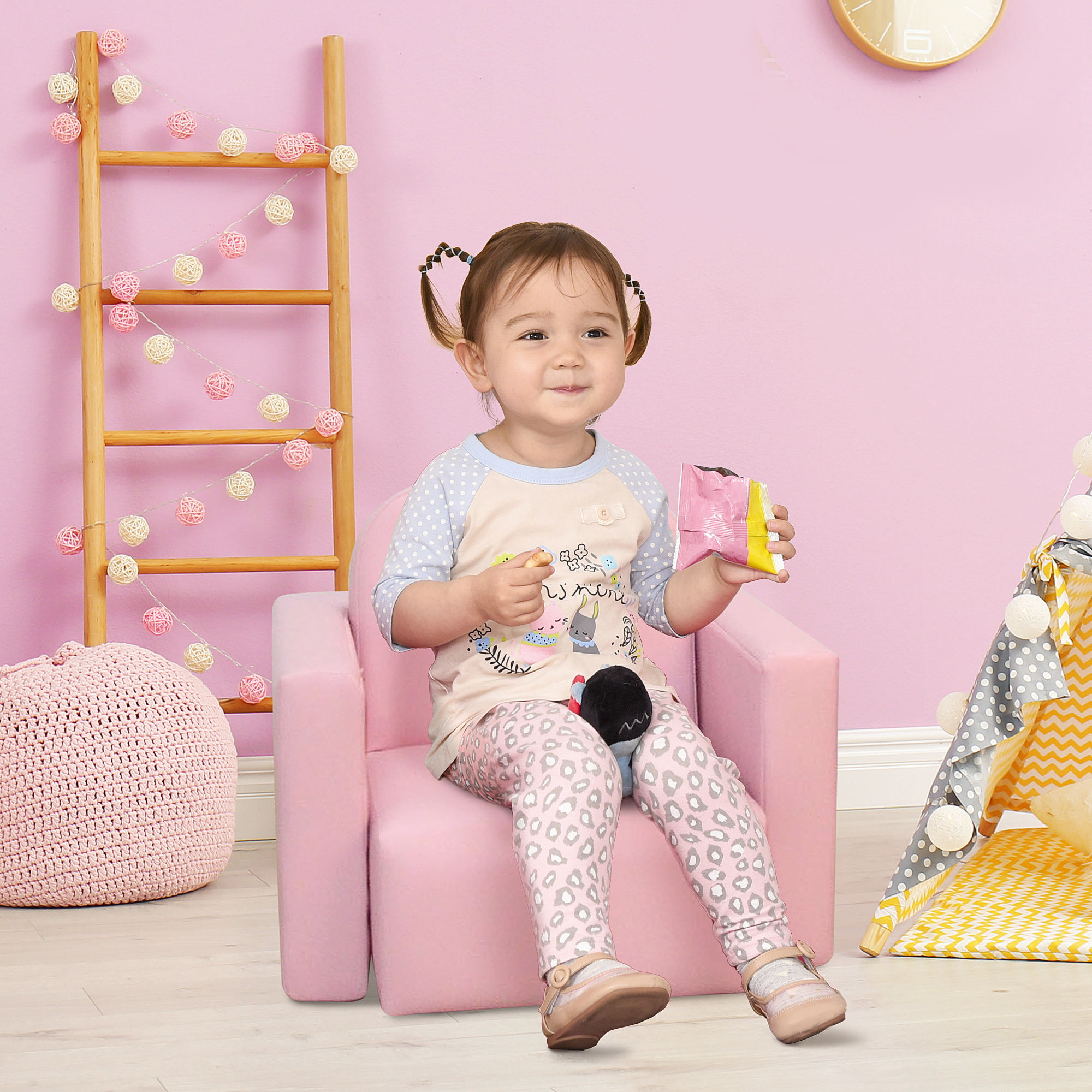 Conjunto 2 em 1 Poltrona infantil multifuncional conver
