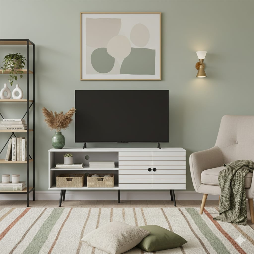 Essenza Móvel TV Branco 145cm Moderno até 65