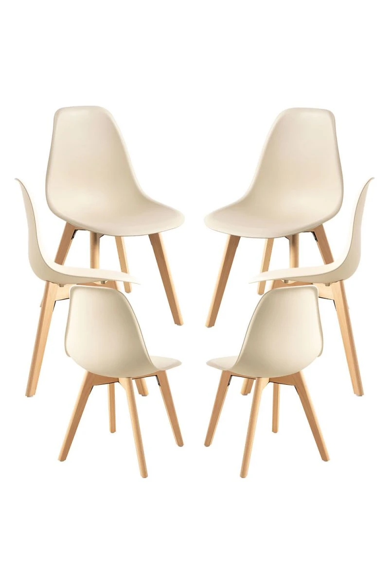 Pack 6 Cadeiras Kelen – Design Nórdico e Conforto