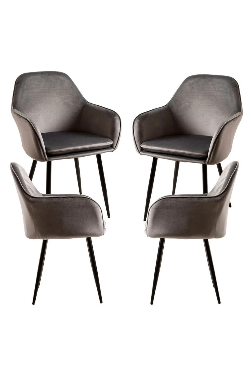 Pack 4 Cadeiras Chic Black - Design Nórdico