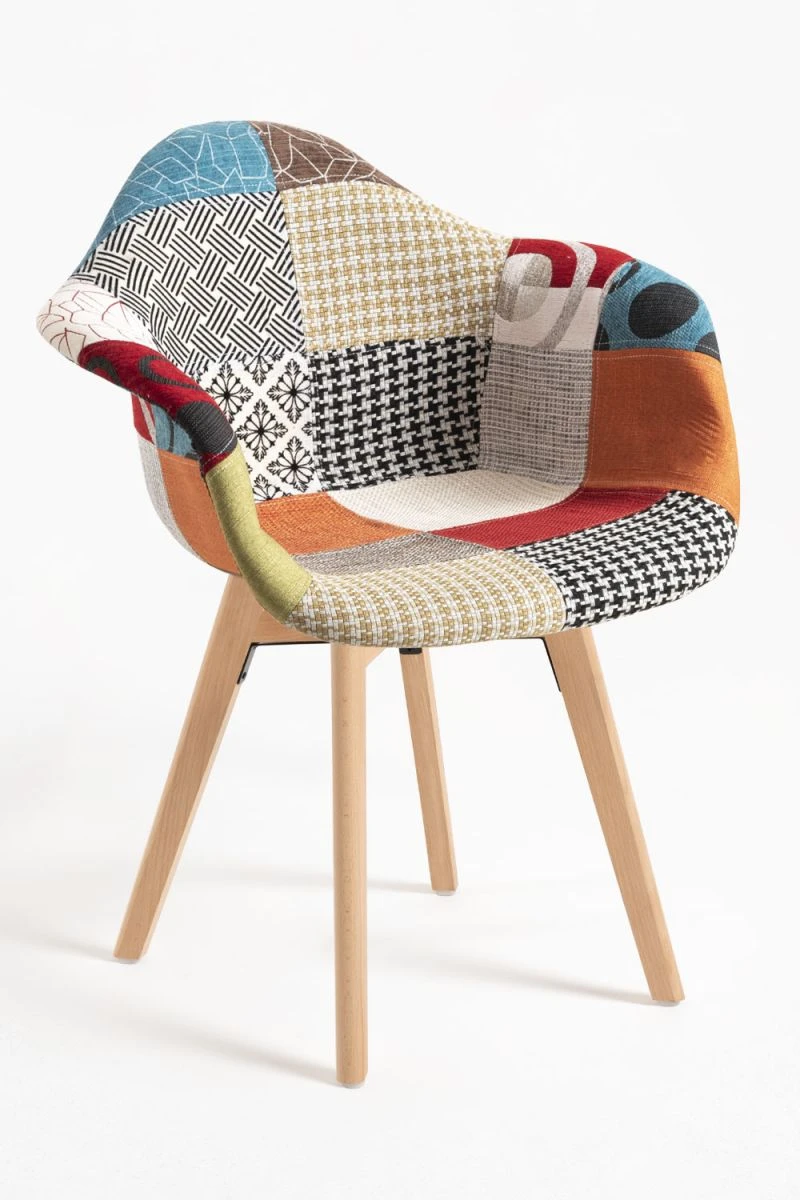 Pack 6 Cadeiras Belu Patchwork – Conforto Nórdico para 
