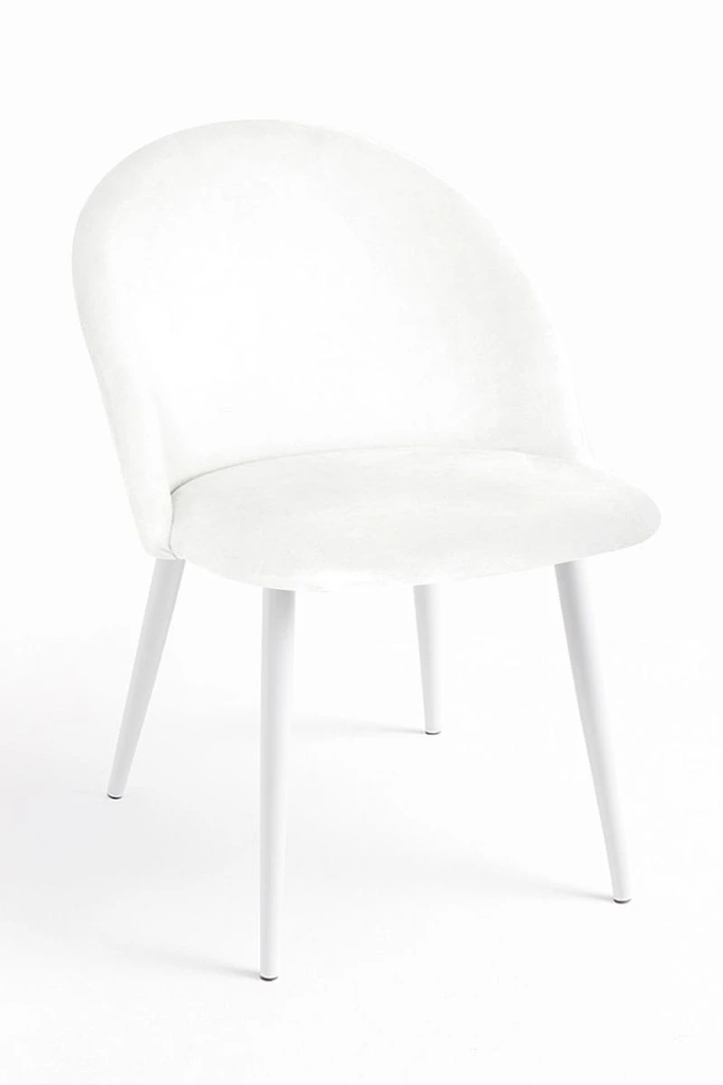 Pack 4 Cadeiras White Vint Veludo – Design Nórdico Confortável
